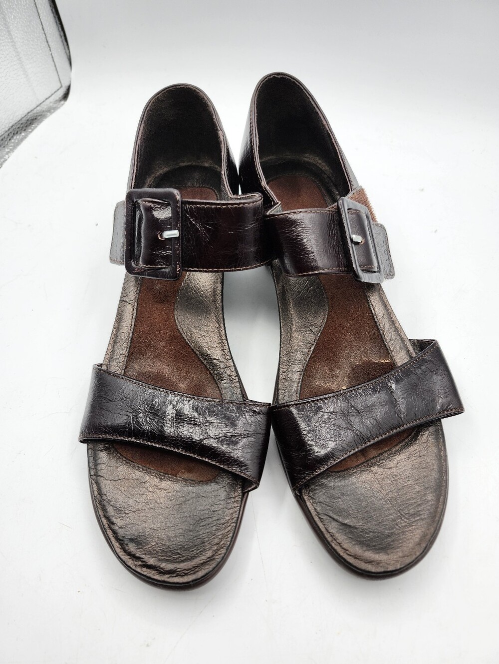 Naot Dark Brown Leather Buckle Sandals